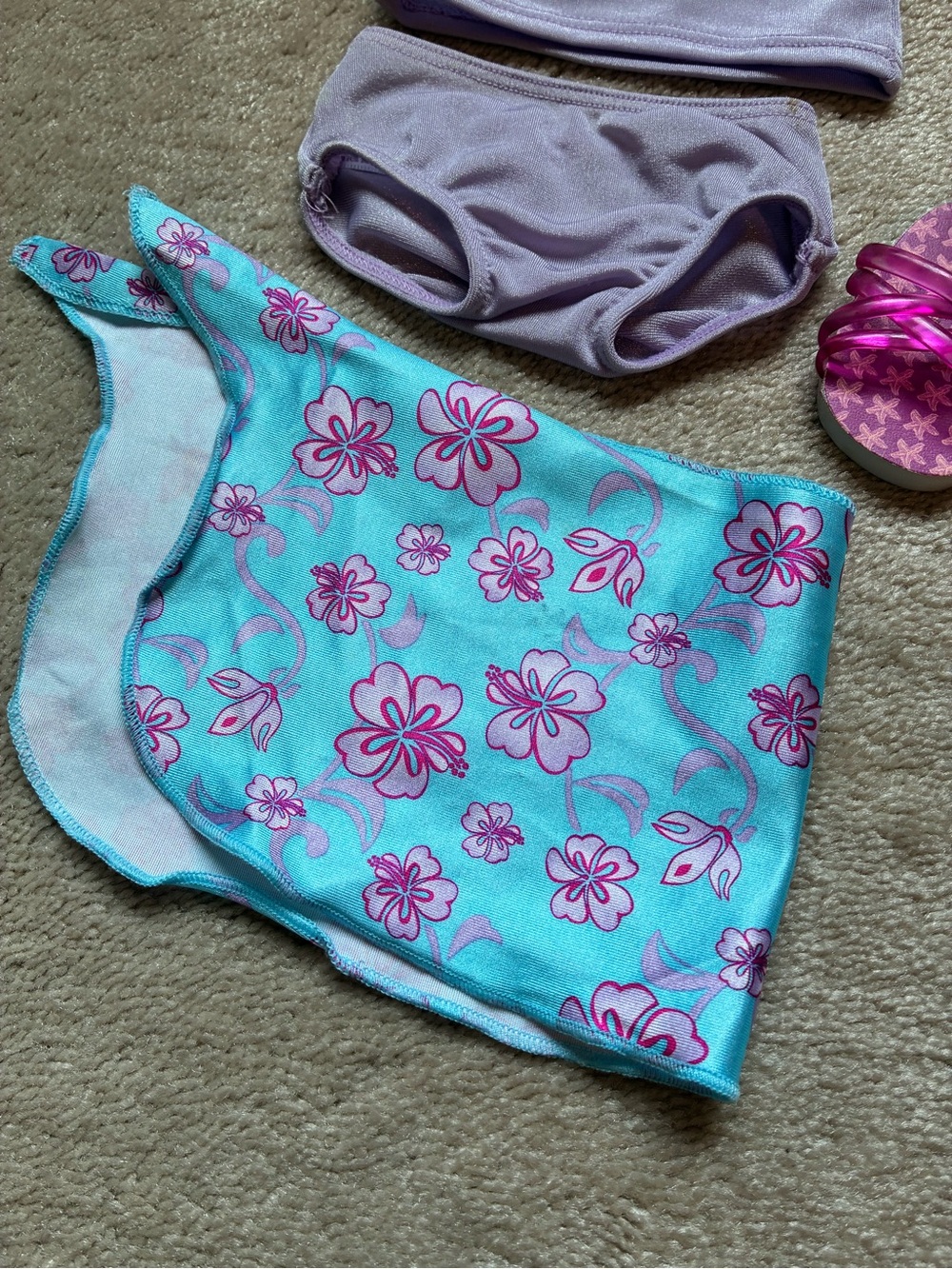 American Girl Ruffled Tankini-Complete - Picture 3 of 9